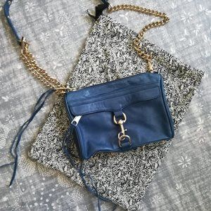 Rebecca Minkoff Blue Mini MAC Crossbody Bag Purse
